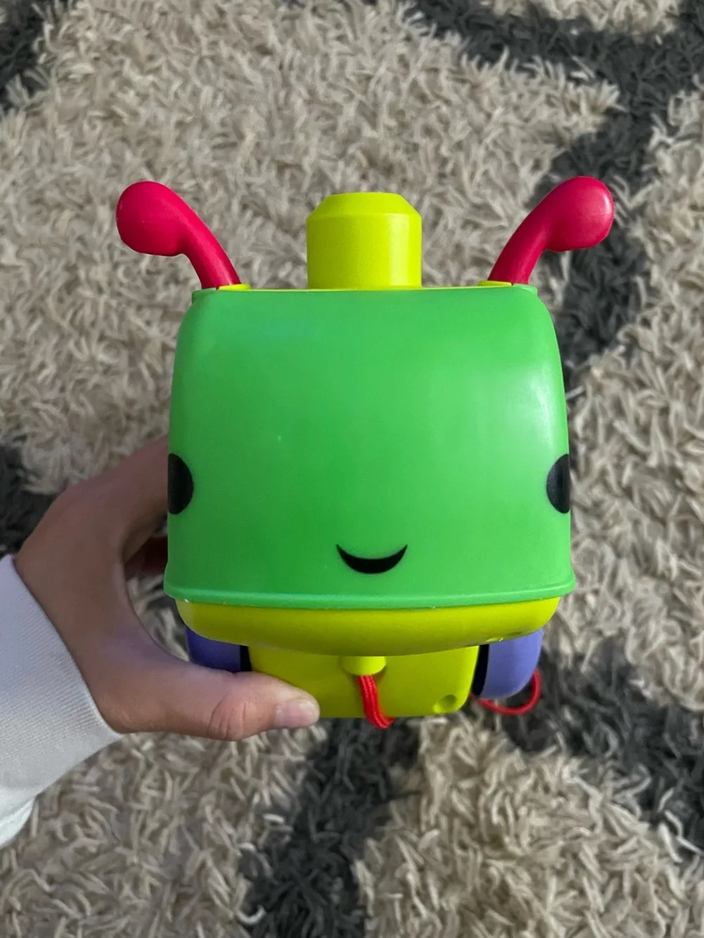 Mega Bloks Kids Pull-Along Stacking Caterpillar Toy - Green 14 Inch length